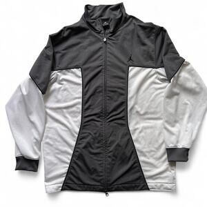 Vintage Nike Air Jordan Track Jacket Grey White Full Zip XL 90s Y2K